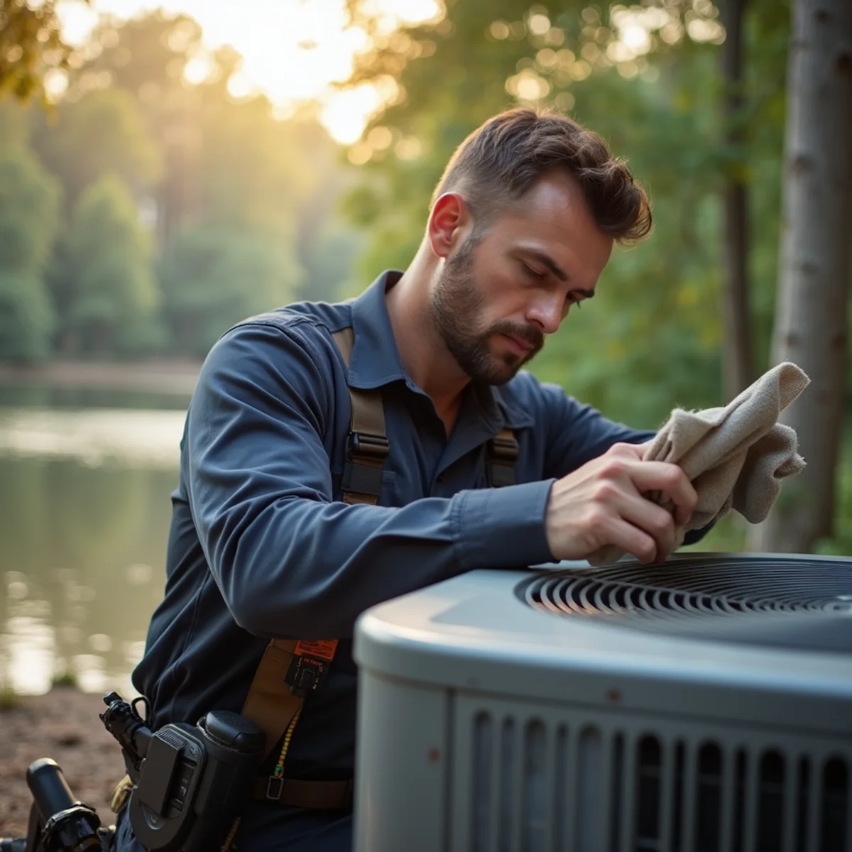 Residential HVAC service and home architecture in Chattahoochee River Club Forsyth County GA