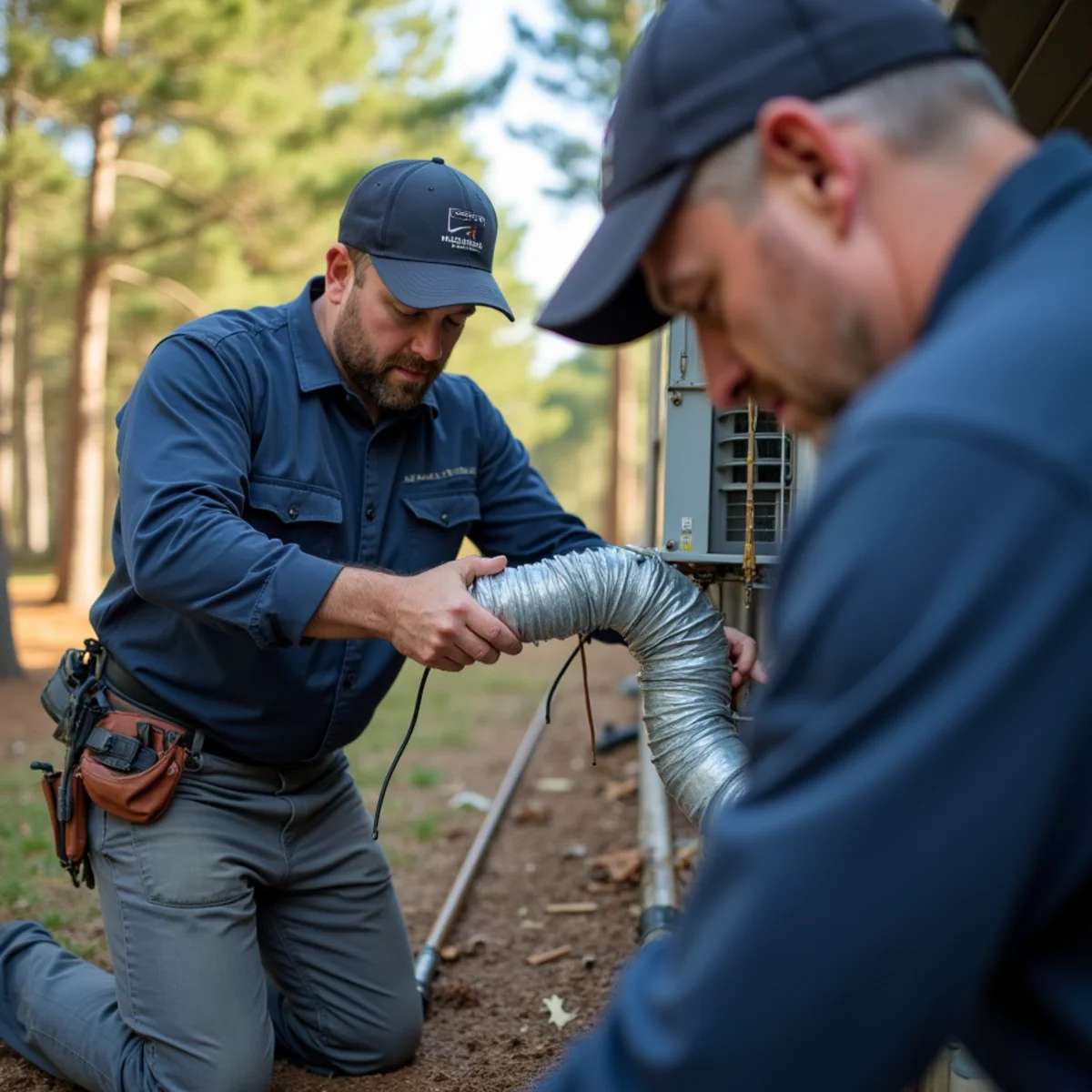 Certified technician completing Whole-Home Dehumidifier Installation service protocol in Forsyth County