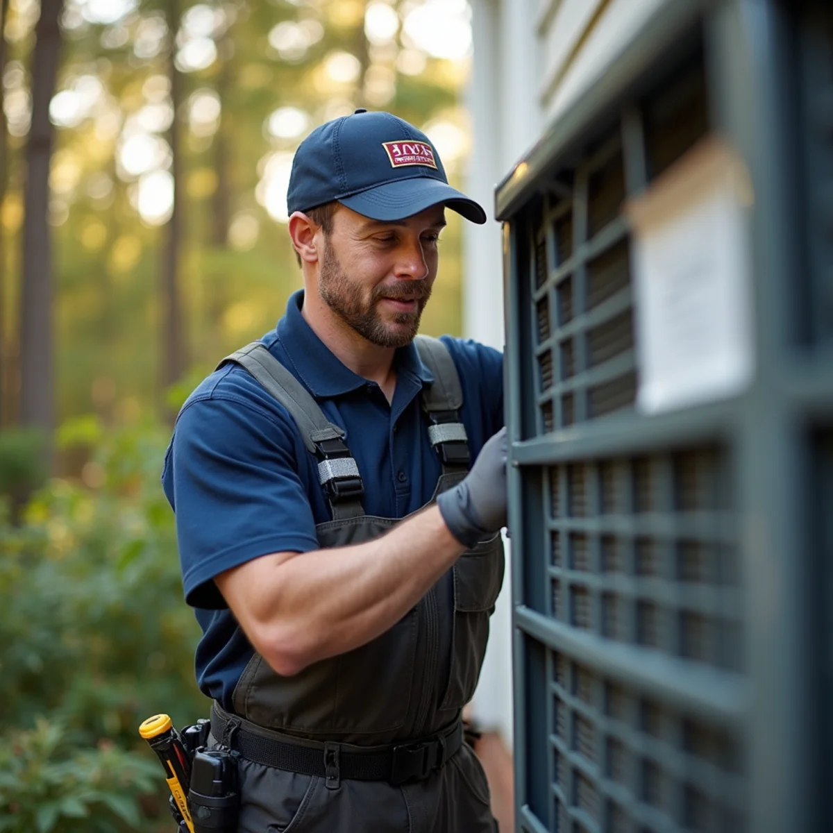 Certified technician completing Furnace Installation & Replacement service protocol in Forsyth County