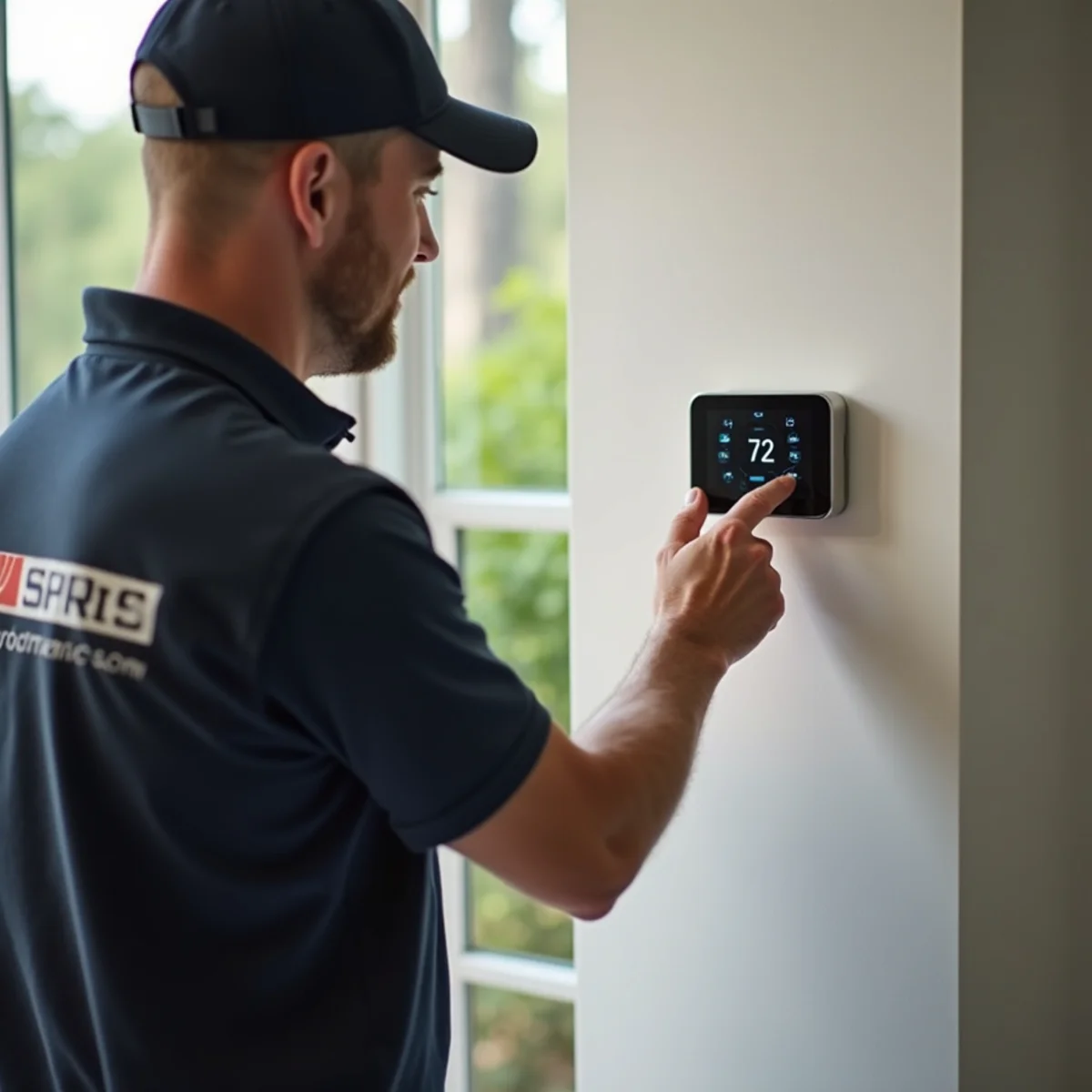 Certified technician completing Heat Pump Installation & Repair service protocol in Forsyth County